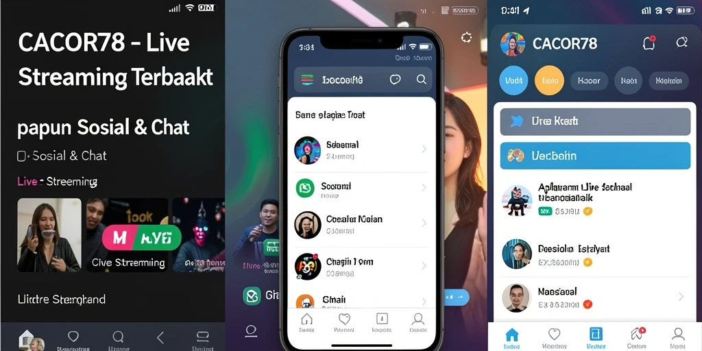 Tampilan antarmuka pengguna CACOR78 yang intuitif untuk Live Streaming.