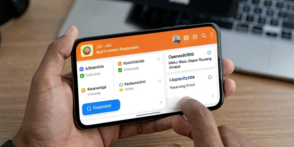 Tampilan antarmuka JJ62 yang modern dan interaktif untuk investasi.