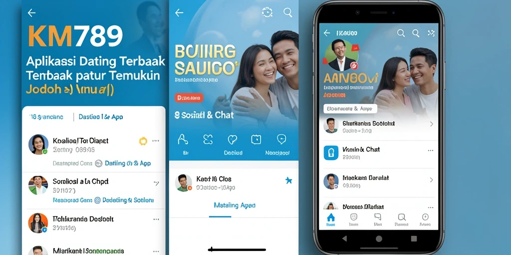 Tampilan antarmuka KM789 yang bersih dan user-friendly untuk pengguna Dating App.