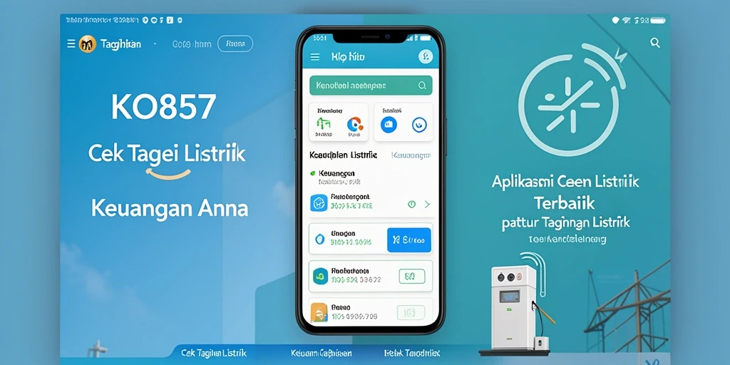 Antarmuka KO857 menunjukkan kemudahan cek tagihan listrik.