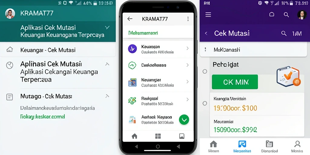Antarmuka pengguna KRAMAT77 untuk cek mutasi keuangan yang menarik.