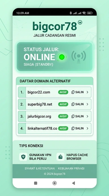 Tampilan link alternatif bigcor78